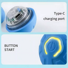 Bola Interactiva Automática Azul – diversión inteligente para tu mascota en internet