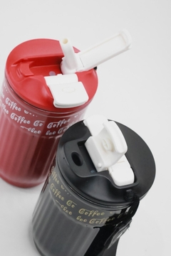 Vaso Térmico de Acero Inoxidable 420 ml con Doble Pico y Correa