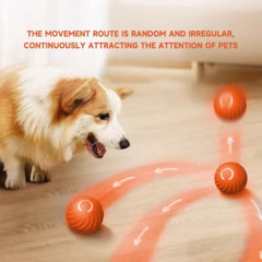 Bola Interactiva Automática Naranja – diversión inteligente para tu mascota - comprar online