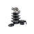 Jogo de Panela Kit Caçarola 6 Pçs Aluminio Craqueado Preto