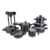 Jogo de Panela Kit 10 Peças Panela de Pressão Preto Craqueado