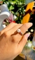 Anel pérola com borboleta em uma das garras e zircônias coloridas em Prata 925 com banho do ródio branco (TAM 18) - comprar online
