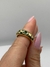 Anel abaulado com pontos de esmeralda banhado a ouro 18k (tam 14/15) - comprar online