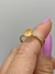 Anel gota citrino leitoso em Prata 925 com banho de ouro 18k (tam 17/18) - comprar online