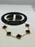 Pulseira trevo ônix banhada a ouro 18k, à prova d´água - comprar online