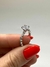 Anel solitário 7mm com aro zircônias embutidas em Prata 925 com banho de ródio branco - comprar online