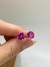Brinco ponto de luz safira pink 8mm em Prata 925 com banho de ródio branco - comprar online