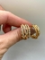 Brinco meia argola fios cravejados banhado a ouro 18k - comprar online