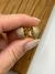 Brinco argola (7x14mm) cravejada banhado a ouro 18k - comprar online