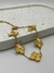 Pulseira trevos trabalhados banhada a ouro 18k, à prova d´água - comprar online