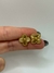 Brinco trevo trabalhado 15mm banhado ouro 18k, à prova d'água - comprar online