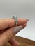Anel meia aliança água marinha 4mm em prata 925 com banho de ródio branco - comprar online