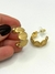 Brinco argola gomos escovados banhado a ouro 18k - comprar online