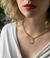 Colar grumet moeda (2cm) banhado a ouro 18k, 45/40cm - comprar online