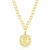 Colar grumet moeda (2cm) banhado a ouro 18k, 45/40cm na internet