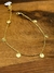 Tornozeleira plaquinhas pendentes banhada a ouro 18k, 28cm - comprar online