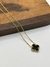 Colar trevo ônix 13mm banhado a ouro 18k, à prova d´água - comprar online