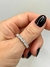 Anel meia aliança corações 3mm em Prata 925 com banho de ródio branco (tam 20/21) - comprar online