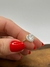 Anel solitário coração 10mm cravação princesa em Prata 925, aro liso - comprar online