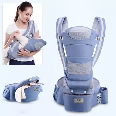 Porta Bebê Ergonômico 4 em 1 – Canguru, Sling e Hipseat para Recém-Nascidos