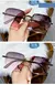 Óculos de sol sem moldura para mulheres, viseiras de sol transparentes, lentes na internet
