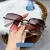 Óculos de sol sem moldura para mulheres, viseiras de sol transparentes, lentes