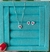 Conjunto Coração Cravejado Fúcsia