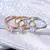 Anel noivado prata/gold/rose gold com pedras de zircônia aaa de alta qualidade - GANIK