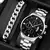KIT Relógio de pulso + Pulseira na cor Silver ou Black - comprar online