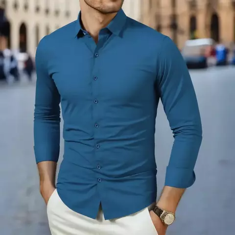Men's Casual Long Sleeve Shirt Comfort and Style