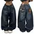 New American trend retro hip-hop embroidery pattern baggy jeans for men and women wide-leg pants streetwear