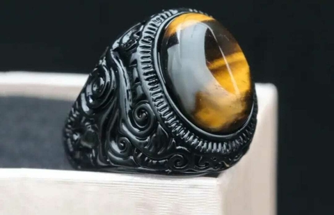 Anillo de cuarzo Ojo de Tigre #11