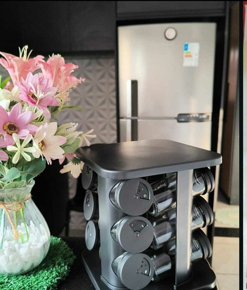 Porta tempero giratório 12 peças