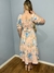 Vestido plissado floral laçinho nas costas - comprar online