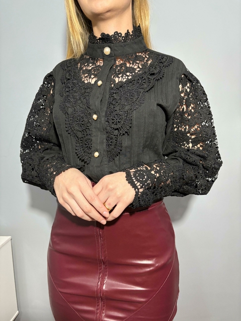 Camisa manga longa luxo pérola - comprar online