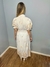 Vestido Midi em Lese Bordado Algodão com Gola Mangas Curtas - Lauriê Lourenço Store