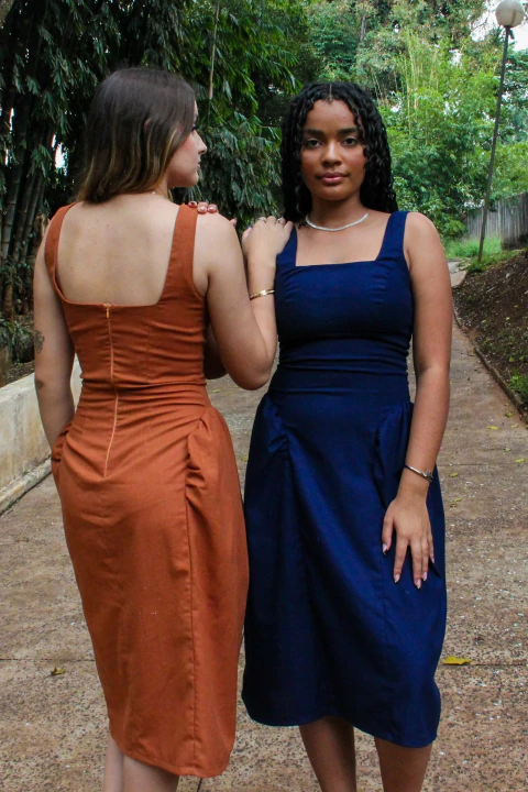 Vestido Midi Carolina Linho