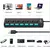Hub de usb 7 portas 2.0 extensor ultra rapido com botão liga/desliga conversor expansor para pc computador não
