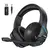 BINNUNE BW01 Fone de ouvido sem fio para jogos para PC PS4 PS5 Playstation 4 5, 2.4G sem fio Bluetooth USB Gamer Fones de ouvido com microfone na internet