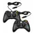 Kit 2 Controles Joystick Manete Compatível com Console Xbox 360 Slim X360 e Pc/Computador Com Fio USB