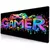 Neon controlador de jogos arte mouse pad grande pc tapete tapetes acessório de mesa de jogos slipmat 900x400mm tapete de mesa para computador de mesa na internet
