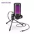 Microfone para jogos USB AmpliGame RGB com toque de luz mudo, microfone condensador com tripé para PC, PS4/5, laptop streaming podcasting -A2