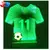 Camisas Decorativa Luzes LED Espelhada Túnel 3D Para Decoração Iluminação Ilustrativo VERDE 54122VD