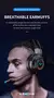 Imagem do G60 gaming headset 7.1 estéreo svirtual surround baixo fone de ouvido com microfone luz led para computador pc gamer dobrável g58
