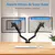 braço articulado monitor,suporte tv,Desktop Full Motion Monitor Holder Mount, braço de mola mecânica,alumínio Suporte Monitor
