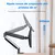 Imagem do braço articulado monitor,suporte tv,Desktop Full Motion Monitor Holder Mount, braço de mola mecânica,alumínio Suporte Monitor