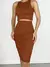 Conjunto Feminino em Ribana Regata e Saia Midi Daniele Ref. 1061 - Lojas Watanabe