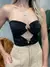 Cropped Feminino em Suplex Sem Alça com Recortes e Argolas Heloise Ref. 1408 na internet