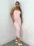 Vestido Feminino Midi em Suplex Sem Alça Plissado Catarina Ref. 1322