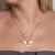 COLAR ESPÍRITO SANTO CRAVEJADO DE ZIRCÔNIAS CRISTAIS (50CM+5CM) BANHO OURO 18K - comprar online